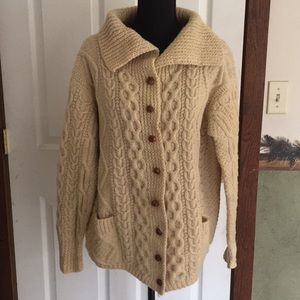 Vintage unisex wool button up cardigan